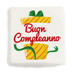 Marshmallow Quadratino "Buon Compleanno" in busta da 20pz