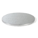 Vassoio sottotorta Tondo argento 35 cm ed h 1,2 cm da Silikomart