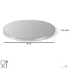 Vassoio sottotorta Tondo argento 35 cm ed h 1,2 cm da Silikomart