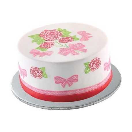 Vassoio sottotorta Tondo argento 18 cm h 1,2 cm da Silikomart Vassoio sottotorta Tondo argento 18 cm h 1,2 cm da Silikomart