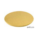 Base dorata per torta o vassoio sotto-torta tondo dorato, cakeboard dorato diametro 45 cm