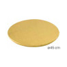 Base dorata per torta o vassoio sotto-torta tondo dorato, cakeboard dorato diametro 45 cm