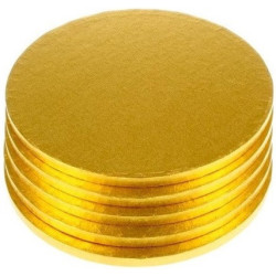 Sottotorta Rigido Tondo Oro Silikomart – Spessore 1 cm, Formati Ø20 / 45 cm