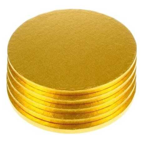 Base dorata per torta o vassoio sotto-torta tondo dorato, cakeboard dorato diametro 20 cm da Silikomart Base dorata per torta o vassoio sotto-torta tondo dorato, cakeboard dorato diametro 20 cm da Silikomart