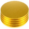 Base dorata per torta o vassoio sotto-torta tondo dorato, cakeboard dorato diametro 20 cm da Silikomart
