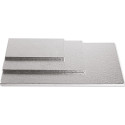 Da 20 a 35 cm Vassoio sottotorta rettangolare rigido color argento alto 1,2 cm da Decora