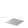 Vassoio sottotorta Quadrato argento di lato 20 cm ed altezza 1,2 cm da Decora
