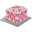 Da 20 a 45 cm vassoio sottotorta Quadrato argento alto 1 cm Silikomart