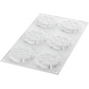 Stampo Paradis 37 Stampo in silicone bianco per 6 forme Paradis da 7 cm da Silikomart