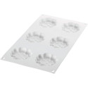 Stampo Paradis 37 Stampo in silicone bianco per 6 forme Paradis da 7 cm da Silikomart