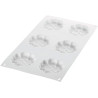 Stampo Paradis 37 Stampo in silicone bianco per 6 forme Paradis da 7 cm da Silikomart Stampo Paradis 37 Stampo in silicone bianco per 6 forme Paradis da 7 cm da Silikomart