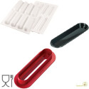 Kit Fingers 75: stampo in silicone più cutter più 10 vassoi da Silikomart