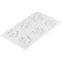 Stampo Miel 18 in silicone bianco per 6 forme o decori ad alveoli esagonali di 7,5 cm da Silikomart