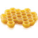Stampo Miel 18 in silicone bianco per 6 forme o decori ad alveoli esagonali di 7,5 cm da Silikomart