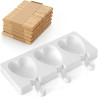 Stampi per mini gelato Cuore in silicone con 50 stecchi da Silikomart Stampi per mini gelato Cuore in silicone con 50 stecchi da Silikomart