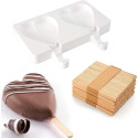 Stampo Heart-IC, kit 2 stampi per gelato Cuore o Heart-IC in silicone da Silikomart