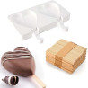 Stampo Heart-IC, kit 2 stampi per gelato Cuore o Heart-IC in silicone da Silikomart