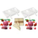 Stampo Heart-IC, kit 2 stampi per gelato Cuore o Heart-IC in silicone da Silikomart