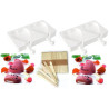 Stampo Heart-IC, kit 2 stampi per gelato Cuore o Heart-IC in silicone da Silikomart