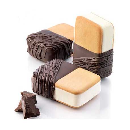 Set Stampi Gelati mini Doppio Biscotto o mini Double su vassoio da Silikomart Set Stampi Gelati mini Doppio Biscotto o mini Double su vassoio da Silikomart
