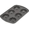 Coppetta biscotto per gelato Wilton: teglia antiaderente per 6 cialde biscotto per gelato a fiore ø9 cm Coppetta biscotto per gelato Wilton: teglia antiaderente per 6 cialde biscotto per gelato a fiore ø9 cm