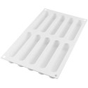 Kit Éclair 120 stampo in silicone per dessert lungo 13 cm con cutter e piattini da Silikomart