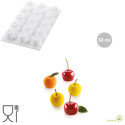 Stampo Mela, Ciliegia e Pesca da 30 ml in silicone Bianco da Silikomart