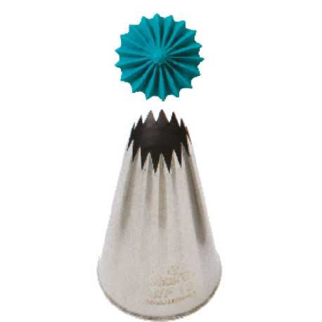 Bocchette o cornetti Speciali numero 4B stella aperta in acciaio inox da Decora Bocchette o cornetti Speciali numero 4B stella aperta in acciaio inox da Decora