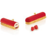 Kit Eclair: stampo Eclair Top accoppiato stampo airplus 11 per basi choux da Silikomart Kit Eclair: stampo Eclair Top accoppiato stampo airplus 11 per basi choux da Silikomart