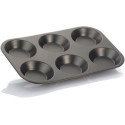 Vespa Plateau 6 Cavità Lisce – Teglia in Alluminio Antiaderente per Tartellette e Tortine Ø8,5×H1,6 cm