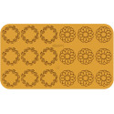Stampo Corona per 18 Ghirlande in Silicone giallo da Silikomart Linea Naturae