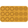 Stampo Corona per 18 Ghirlande in Silicone giallo da Silikomart Linea Naturae