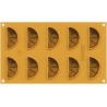Limone 14 Silikomart stampo silicone giallo 10 preparazioni spicchi di limone, linea Naturae
