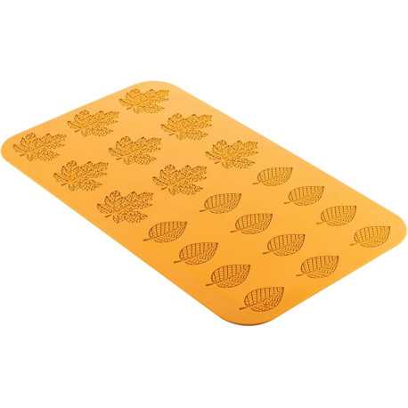 Stampo Bosco 21 Foglie in silicone giallo