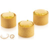 6 stampi ad anello microforati per mini crostatine o mini tortine tonde tarte ring da 5 cm alti 3,5 cm di silikomart