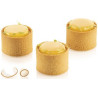 Set 6 anelli microforati per mini crostatine o mini tortine tonde tarte ring round da 5 cm alti 3,5 cm di Silikomart