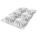 Saint Honoré 40 stampo in silicone bianco per 6 decori da 7,6 x h 1,5 cm da Silikomart