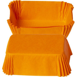 36 Pirottini Arancioni Mini Plum Cake in carta da forno di dimensioni 8 x 5 cm da Decora