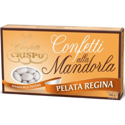 1 Kg Confetti Pelati Regina Bianco alla mandorla intera pelata Regina, confetti bianchi da Crispo da 1 Kg