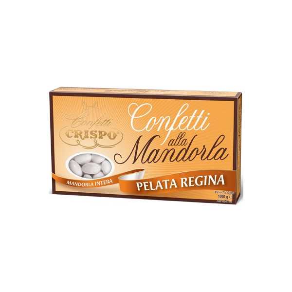 1 Kg Confetti Pelati Regina Bianco alla mandorla intera pelata Regina, confetti bianchi da Crispo da 1 Kg