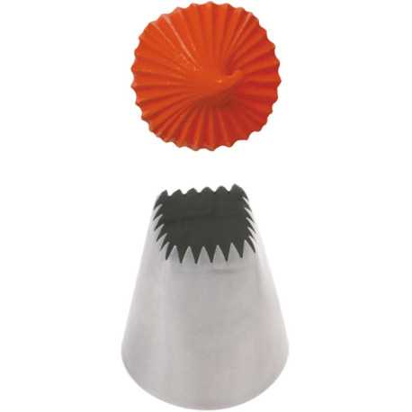 Bocchetta o Cornetto Speciale Meringa a 24 denti in acciaio inox da Decora Bocchetta o Cornetto Speciale Meringa a 24 denti in acciaio inox da Decora