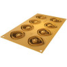 Tortellino 20 Silikomart: stampo silicone giallo 8 preparazioni 5,4 x h 2,2 cm, linea Naturae