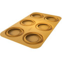 Piatto 80 Silikomart stampo silicone giallo 6 preparazioni piattino o piatto piano, linea Naturae