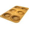 Piatto 80 Silikomart stampo silicone giallo 6 preparazioni piattino o piatto piano, linea Naturae Piatto 80 Silikomart stampo silicone giallo 6 preparazioni piattino o piatto piano, linea Naturae