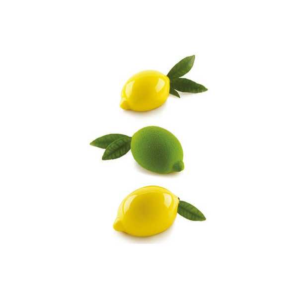 Stampo in silicone Limone da 120 ml in silicone Bianco con supporto in plastica da Silikomart