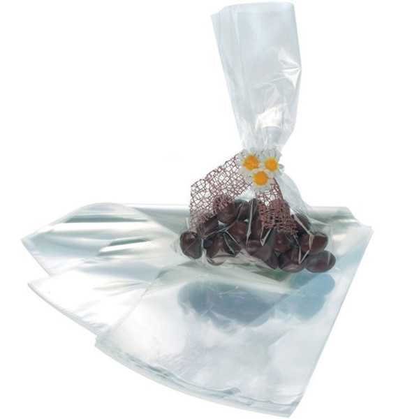 100 Buste cast neutre grandi larghe 35 cm lunghe 50 cm in polietilene neutro, per alimenti, ideali buste per dolci da Decora