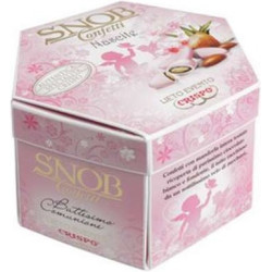 Confetti Lieto Evento Snob Rosa Crispo: astuccio di 500 g di confetti rosa, con mandorla tostata