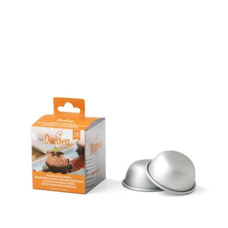 Set 10 stampini mezza sfera in alluminio anodizzato stampini delizie al limone: piccole semisfere da 5 cm