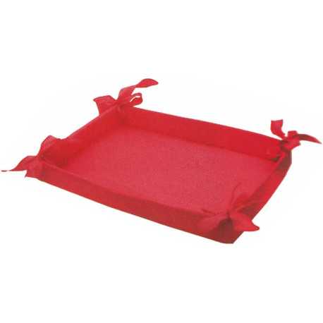 Cesto in tessuto colore rosso di dimensioni 36 cm x 27 cm ideale porta bomboniere o regalo