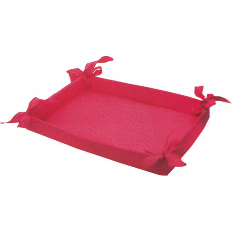 Cesto per confezioni regalo o come porta bomboniere in tessuto fucsia di dimensioni 36x27xh6 cm